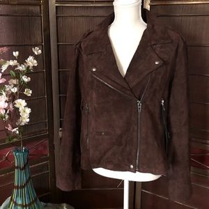 🌼Blank NYC Genuine Suede Leather Jacket EUC 2X🌼